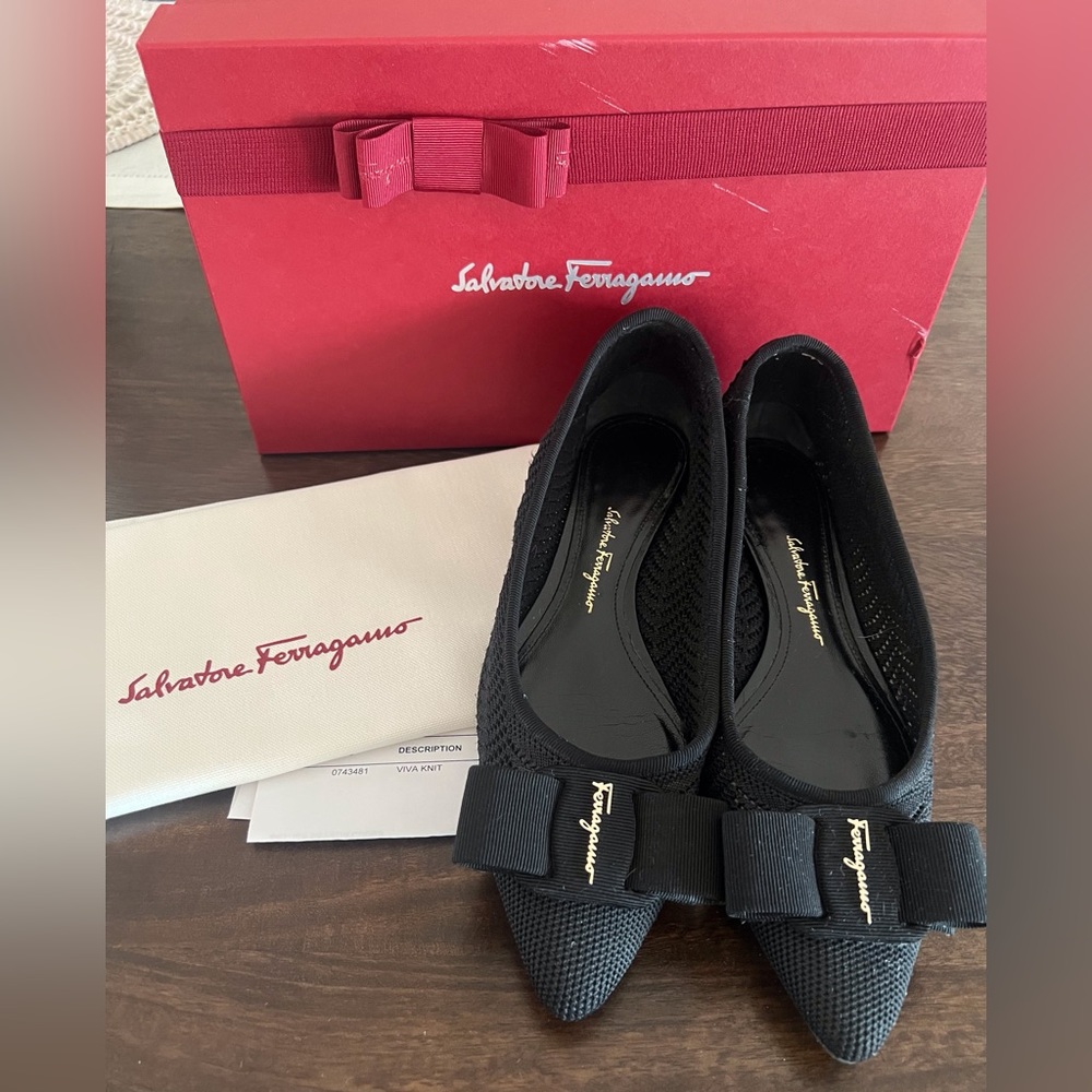 SALVATORE FERRAGAMO VIVA KNIT FLAT